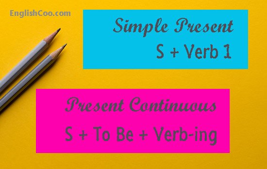 Pola Kalimat Present Continuous dan Simple Present dalam sebuah contoh paragraf atau cerita