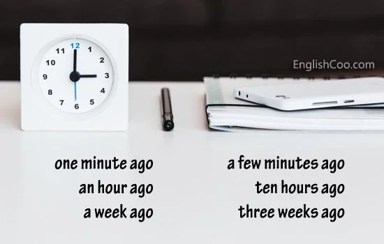 Keterangan Waktu Simple Past Tense Ago, one week ago, three days ago