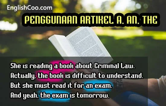 Penggunaan A An The sebagai Artikel Bahasa Inggris beserta Contoh Kalimat