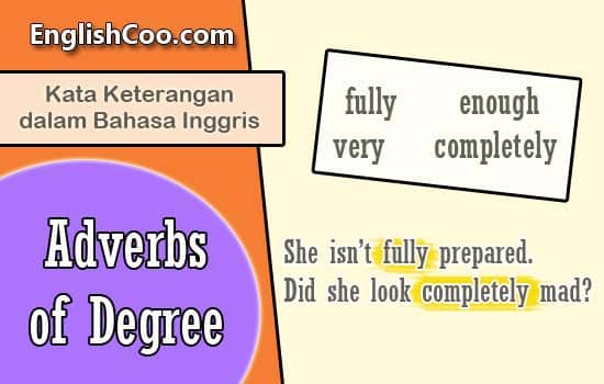 Kata Keterangan Contoh Adverbs of Degree: Fully, Enough, Very, Completely