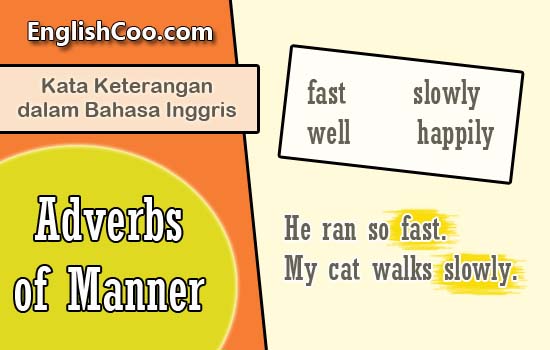 Kata Keterangan dalam Bahasa Inggris Contoh Adverbs of Manner