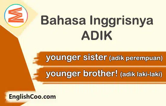 bahasa inggrisnya adik perempuan laki laki