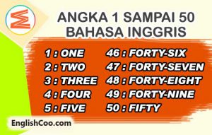 Bahasa Inggris 1 Sampai 50 Dan Cara Membacanya Lengkap - EnglishCoo